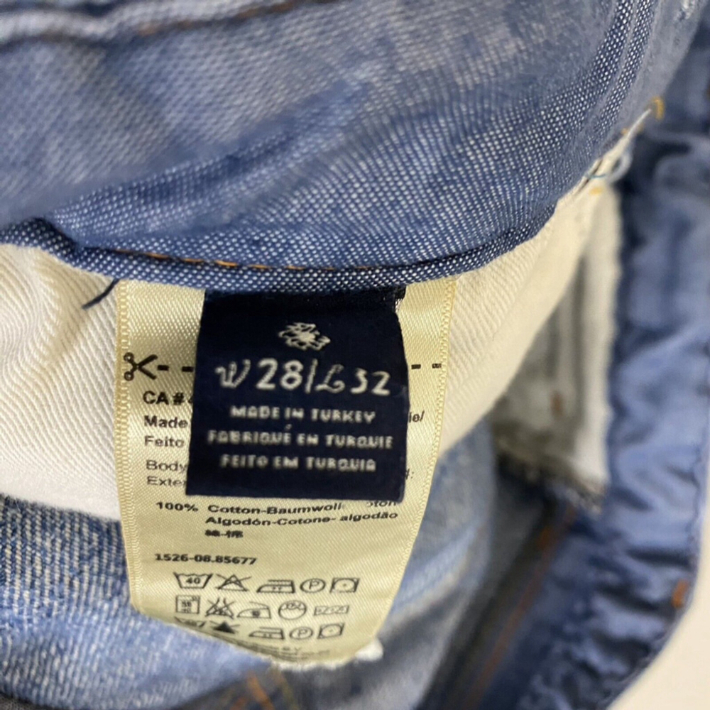 MAISON Scotch Amsterdam Blauw Distressed Straight Jeans Size 28 - Picture 8 of 8